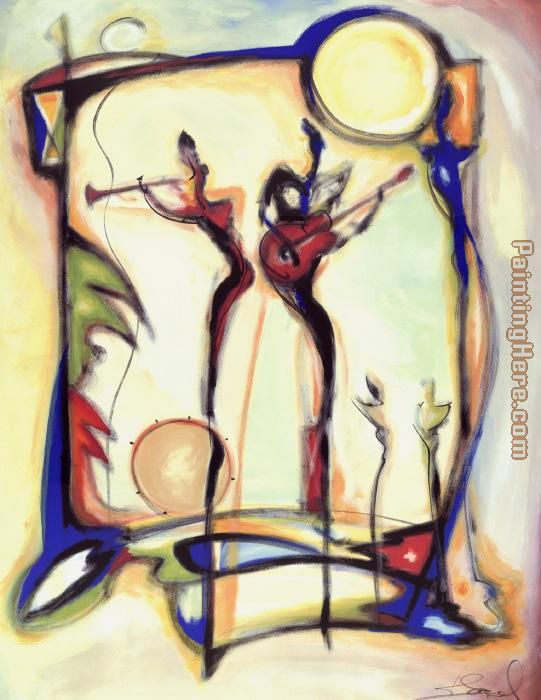 Spotlight On Guitar painting - Alfred Gockel Spotlight On Guitar art painting